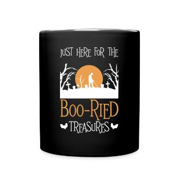 Metalldetektor Sondengänger Halloween - Tasse einfarbig - Schwarz - Vorne