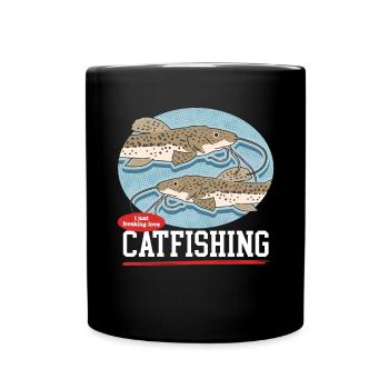Cadeau de pêche à la pêche au poisson-chat - Mug uni - noir - Devant