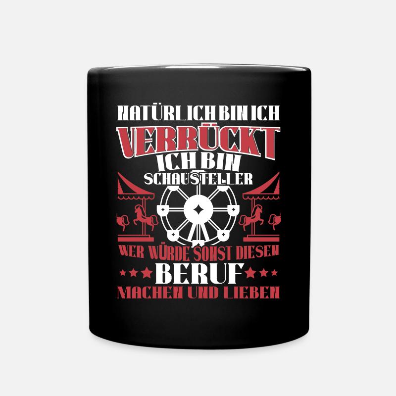 Kirmes Schausteller Budenbesitzer - Tasse einfarbig - Schwarz