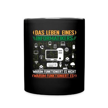 Informatiker Admin Programmierer Programm - Tasse einfarbig - Schwarz - Vorne