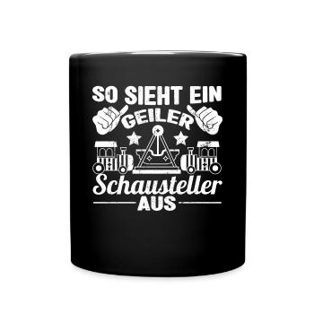 Kirmes Jahrmarkt So sieht ein geiler Schausteller - Tasse einfarbig - Schwarz - Vorne