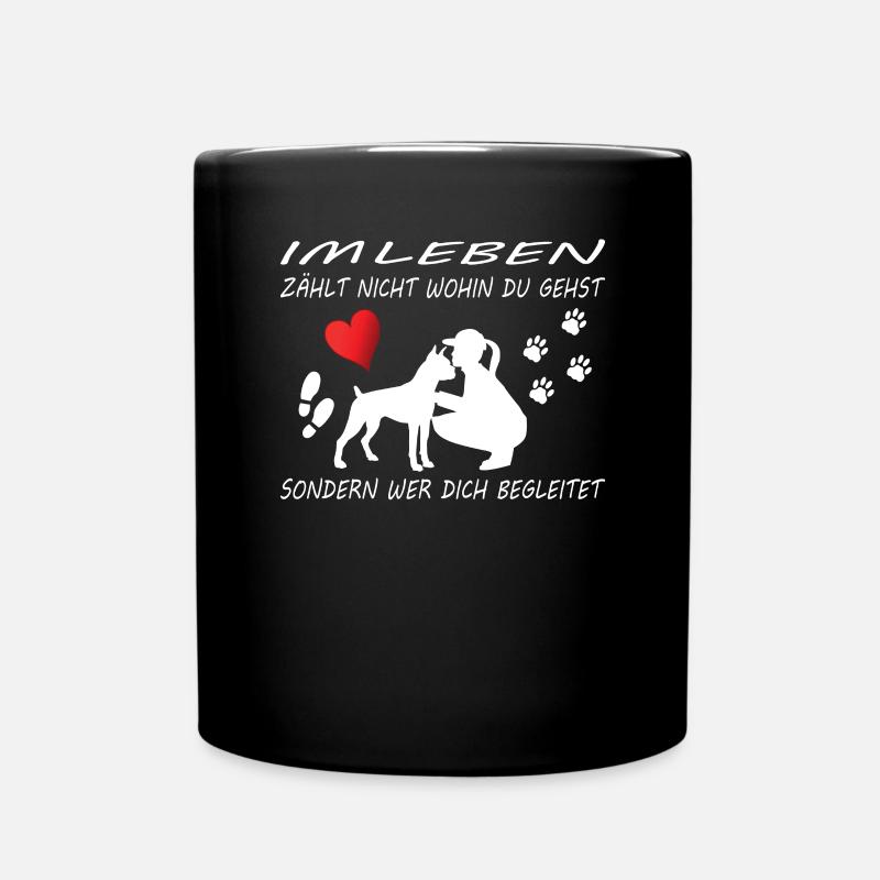Hund Boxer Hundebesitzer Geschenkidee - Tasse einfarbig - Schwarz