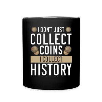 Münzsammler Numismatiker Münzsammler - Tasse einfarbig - Schwarz - Vorne
