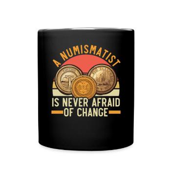 Coin Collector Numismatist Coin Collecting - Full Colour Mug - black - Front