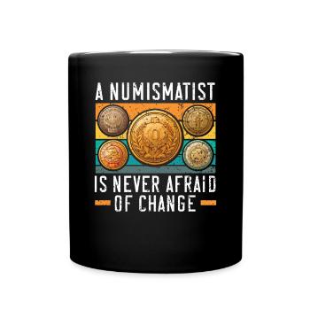 Coin Collector Numismatist Coin Collecting - Full Colour Mug - black - Front