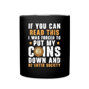 Coin Collector Numismatist Coin Collecting - Full Colour Mug - black - Front