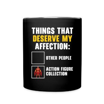 Actionfigur Sammler Hobby Spielzeug Sammlung - Tasse einfarbig - Schwarz - Vorne