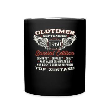 63ème anniversaire voiture classique septembre millésime 1960 - Mug uni - noir - Devant