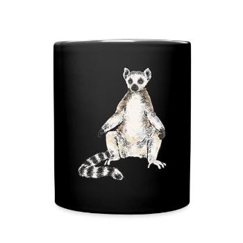 Lémurien à queue annelée - Mug uni - noir - Devant