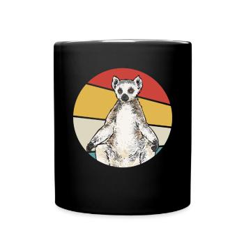 Lémurien à queue annelée - Mug uni - noir - Devant