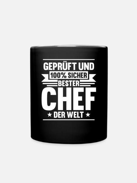 Arbeit Kollegen Büro Teamleiter Führungskraft Chef - Tasse einfarbig - Schwarz