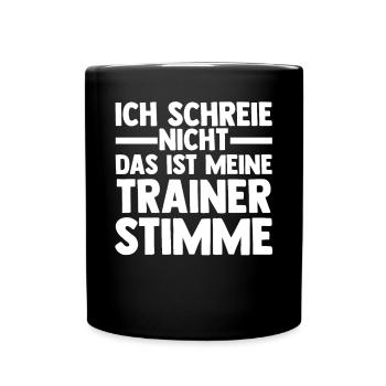 Sportmannschaft Trainer - Tasse einfarbig - Schwarz - Vorne