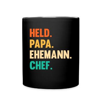Arbeit Kollegen Vater Papa Teamleiter Führungskraf - Tasse einfarbig - Schwarz - Vorne