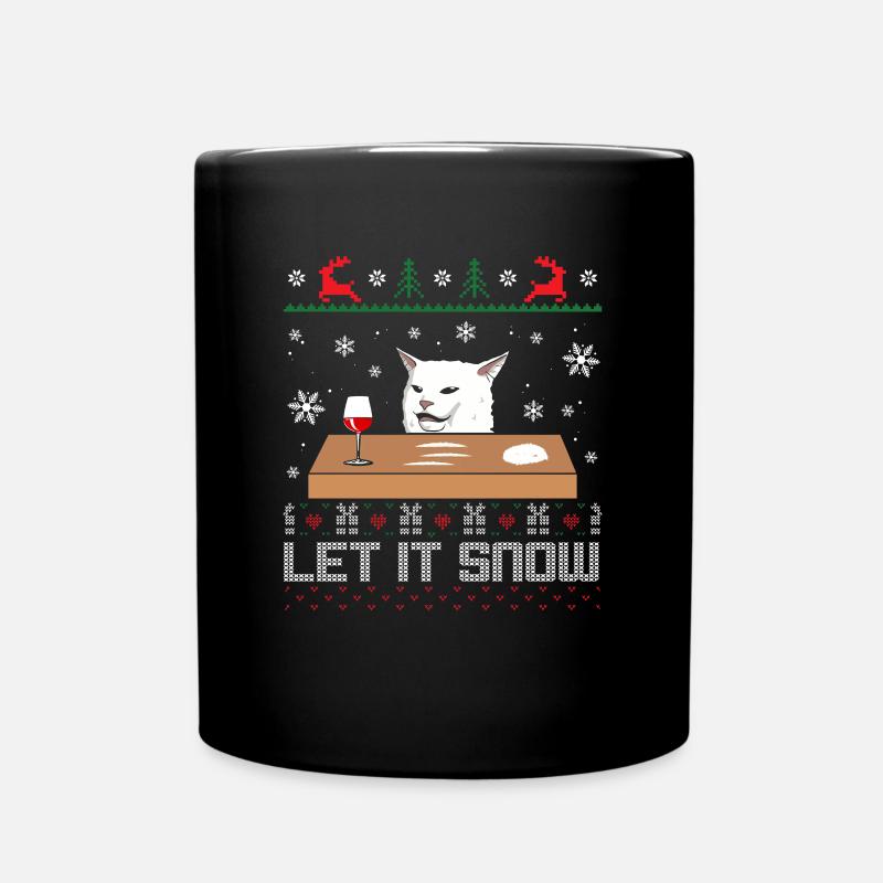 Let it snow Cat - Tasse einfarbig - Schwarz
