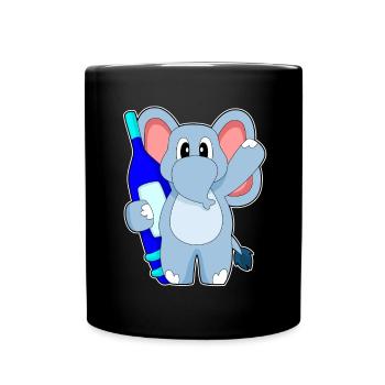 Elephant Clinical Thermometer - Full Colour Mug - black - Front