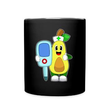 Thermomètre clinique Avocado Nurse - Mug uni - noir - Devant