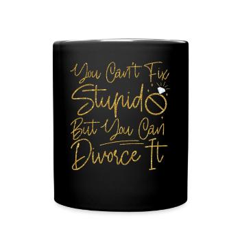 Happy Divorce Party You Can't Fix - Tasse einfarbig - Schwarz - Vorne