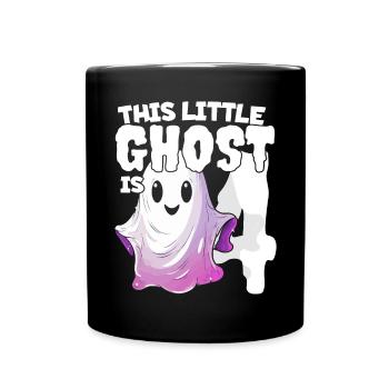 This little pest is 4 - four years - 4. - Full Colour Mug - black - Front