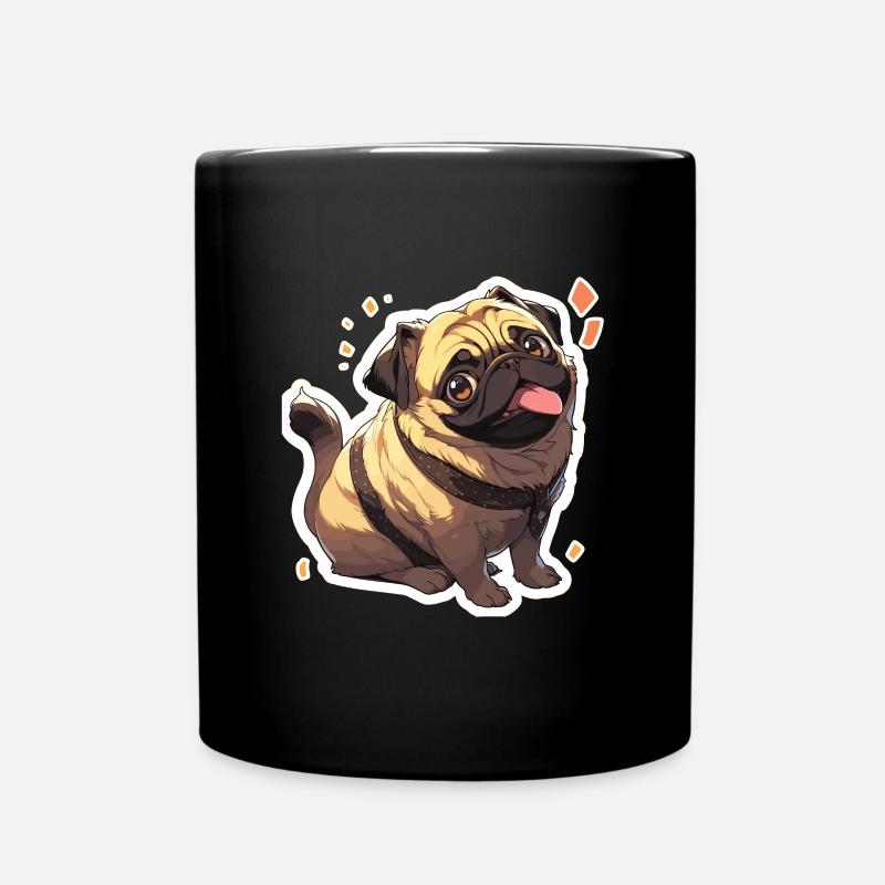 Mops Mops Hund Mops Geschenke Mops Liebhaber - Tasse einfarbig - Schwarz