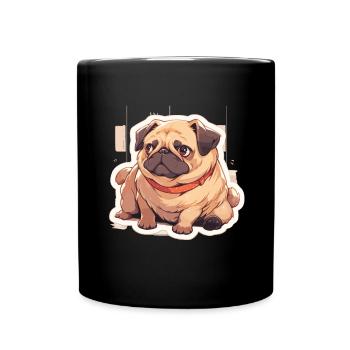 Mops Mops Hund Mops Geschenke Mops Liebhaber - Tasse einfarbig - Schwarz - Vorne