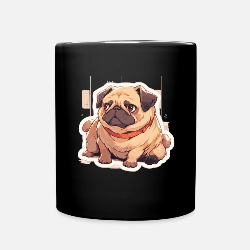 Mops Mops Hund Mops Geschenke Mops Liebhaber - Tasse einfarbig - Schwarz