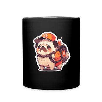 Mops Mops Hund Mops Geschenke Mops Liebhaber - Tasse einfarbig - Schwarz - Vorne