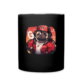 Mops Mops Hund Mops Geschenke Mops Liebhaber - Tasse einfarbig - Schwarz - Vorne