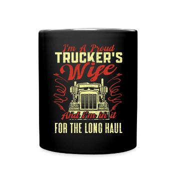 Lastwagen Truck LKW - Tasse einfarbig - Schwarz - Vorne