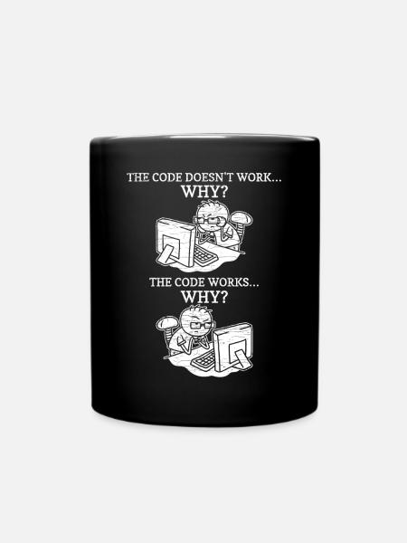 Programmierer Coder Informatiker - Tasse einfarbig - Schwarz