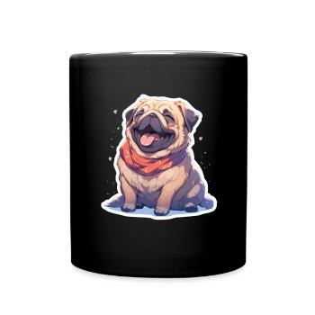Mops Mops Hund Mops Geschenke Mops Liebhaber - Tasse einfarbig - Schwarz - Vorne