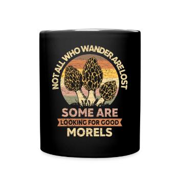 Pilzesammler Pilze Morchel - Tasse einfarbig - Schwarz - Vorne