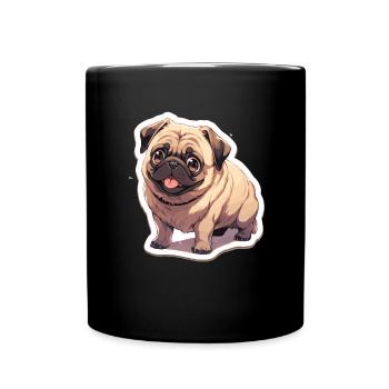 Mops Mops Hund Mops Geschenke Mops Liebhaber - Tasse einfarbig - Schwarz - Vorne