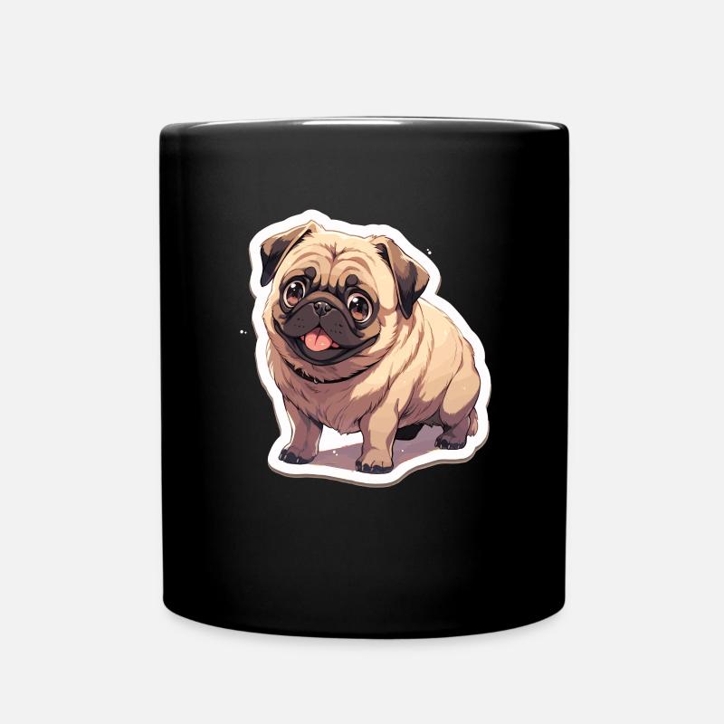 Mops Mops Hund Mops Geschenke Mops Liebhaber - Tasse einfarbig - Schwarz