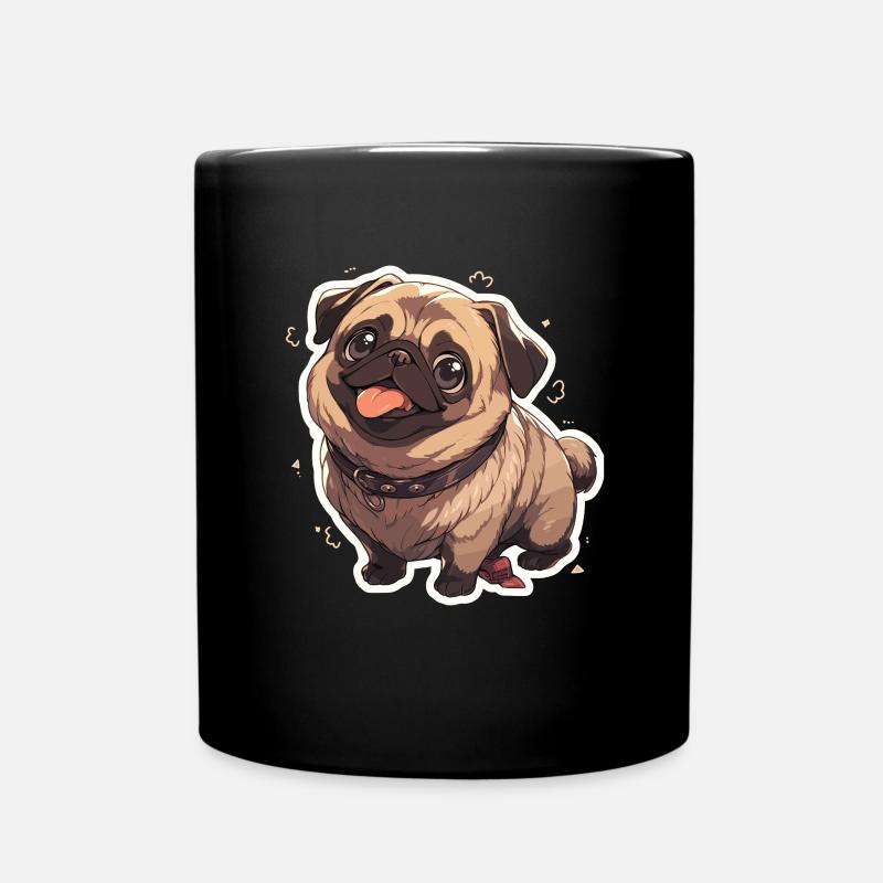 Mops Mops Hund Mops Geschenke Mops Liebhaber - Tasse einfarbig - Schwarz