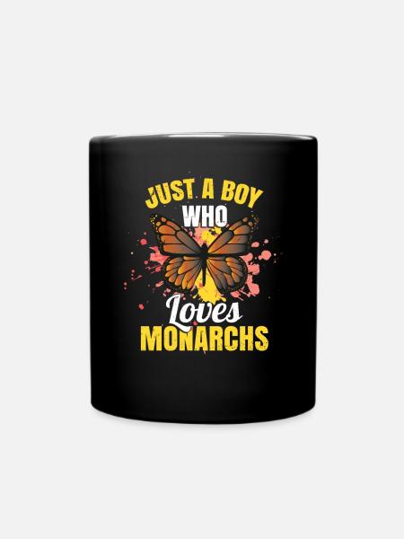 Kinder Monarch Schmetterling - Tasse einfarbig - Schwarz