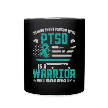 PTSD Warrior - Full Colour Mug - black - Front