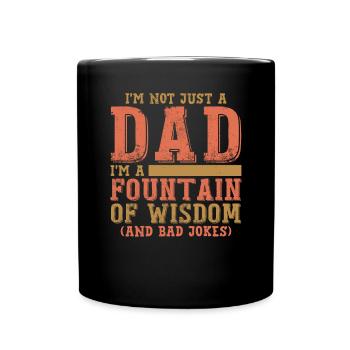 Lustige Papa Papa Schlechte Witze - Tasse einfarbig - Schwarz - Vorne