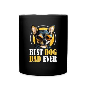 Chihuahua Chiwawa Dog Breed Pet Best Dog Dad Ever - Full Colour Mug - black - Front