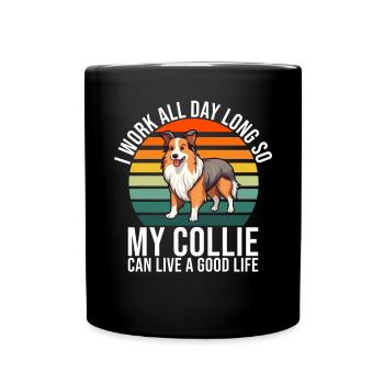 Collie Gifts - Tasse einfarbig - Schwarz - Vorne