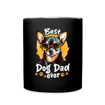 Chihuahua Chiwawa Dog Breed Pet Best Dog Dad Ever - Full Colour Mug - black - Front