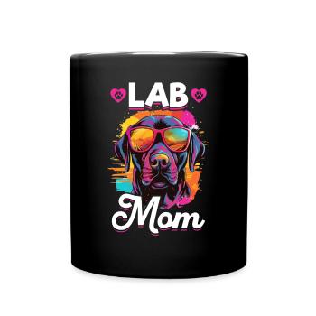 Labrador Retriever Dog Breed Pet - Lab mom - Full Colour Mug - black - Front