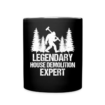 Funny demolition Sasquatch - Full Colour Mug - black - Front