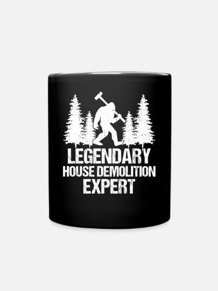 Lustiger Abriss-Sasquatch - Tasse einfarbig - Schwarz