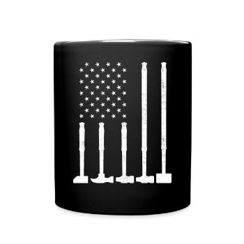 House Demolition Demolition Day USA Flag Patriotic - Full Colour Mug - black - Front