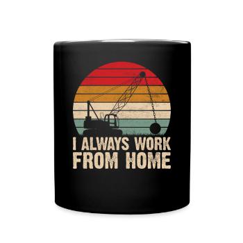 Fun day of house demolition - Full Colour Mug - black - Front
