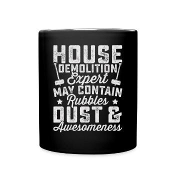 Funny demolition day - Full Colour Mug - black - Front
