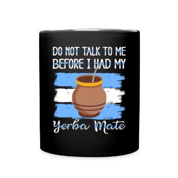 Drapeau de l’Argentine Thé yerba maté argentin - Mug uni - noir - Devant