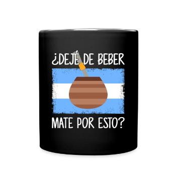 Drapeau de l’Argentine Thé yerba maté argentin - Mug uni - noir - Devant