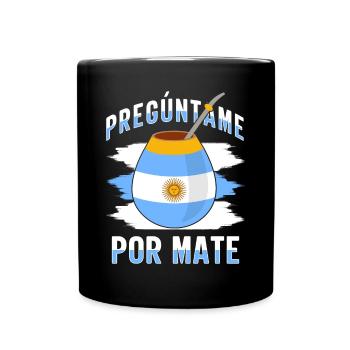 Drapeau de l’Argentine Thé yerba maté argentin - Mug uni - noir - Devant