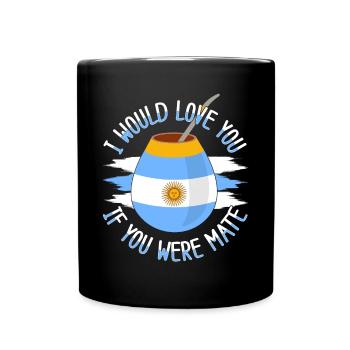 Drapeau de l’Argentine Thé yerba maté argentin - Mug uni - noir - Devant